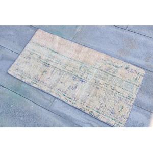 Vintage Turkish Small Rug 1.6x3.3 ft, <b>Brown</b> <b>Wool</b> Rug - Product Image 2