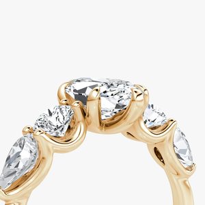 แหวนหมั้นผู้หญิงเงินแท้ 925 ประดับเพชรโมอิสซาไนต์ทรงมาร์คีส์หลากหลายรูปทรง ชุบทอง - Product Image 3