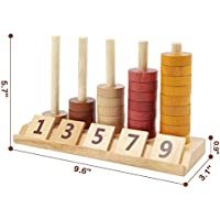 Juguetes de conteo de madera unisex, juguetes educativos de matemáticas y bloques de números, clasificador de formas para niños de todas las edades