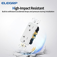 Prise électrique décorative américaine ELEGRP 125V à fort impact, en plastique thermoplastique, homologuée C, 20 ampères, vente directe usine