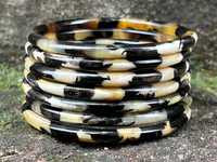 Bracelet manchette en corne de buffle pour femme, 13 mm, fait main, en tissu, de haute qualité, écologique, tendance, designs uniques