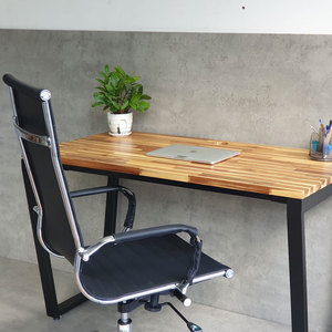 120x60cm Acacia Wood Office <b>Desk</b> and Chair Combo with Assembled Legs CB68196 for <b>Computer</b> Use - Product Image 6
