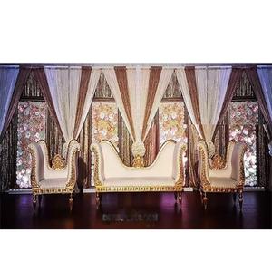 Ensemble de mobilier de scène de mariage asiatique, canapé de designer pour scène de mariage musulman, décoration glamour, trône et chaises de mariage USA - Product Image 1