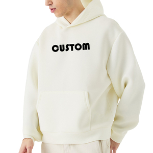Streetwear personnalisé Sérigraphie French Terry Basics Sweat à capuche brodé en 60 coton 40 polyester 500gsm - Product Image 5