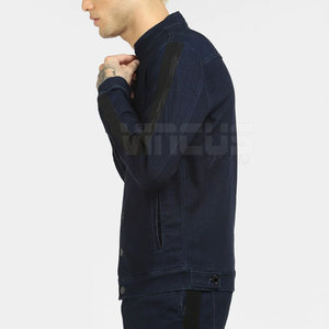 Vente en gros de veste d'hiver pour hommes avec logo personnalisé veste en jean 100% coton respirant pour l'extérieur avec logo avant vente en ligne - Product Image 3