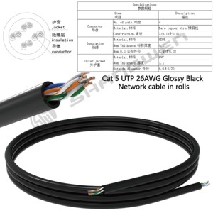 <span class=keywords><strong>24AWG</strong></span> 26AWG <span class=keywords><strong>UTP</strong></span> Cat5 LAN Cáp 4 cặp <span class=keywords><strong>CAT5E</strong></span> Mạng Cáp vá dây cáp - Product Image 2