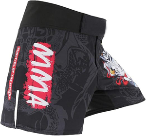 High Quality MMA <b>Shorts</b> for Men-BJJ Boxing <b>Grappling</b> Trunks with Quick Dry Breathable Fabric - Product Image 5