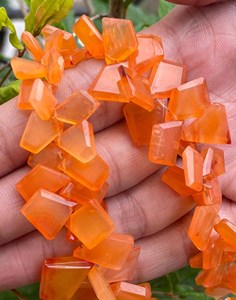 Carnelian ลูกปัดพลอยตัดทรงหกเหลี่ยมสำหรับทำเครื่องประดับลูกปัดแบบเจาะรูแบบแฟนซี - Product Image 2