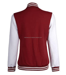 Chaquetas Varsity para Mujer en Color Marrón y Blanco, Fabricadas en Pakistán con Mangas de Cuero Auténtico, Moda Femenina, Chaquetas para Damas de EE. UU. y Francia - Product Image 3