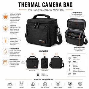 Sac de transport pour caméra thermique infrarouge FLIR, étui de rangement pour équipement d'imagerie thermique pour pompiers, sacs pour capteurs d'imagerie thermique - Product Image 4