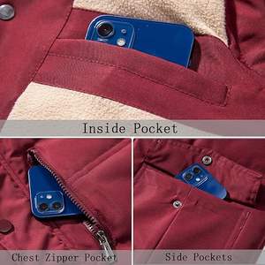 Gilet d'extérieur d'hiver décontracté pour hommes 2025 avec doublure en polaire matelassée en coton fermeture à glissière coupe-vent sans manches - Product Image 2