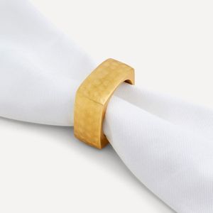 Anneaux de serviette en métal pour mariage, vente en gros, anneaux de serviette dorés et argentés pour mariage, accessoires de table pour fête, anneaux de serviette creux - Product Image 2