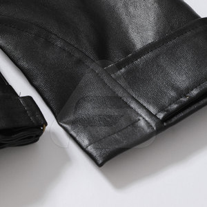 แจ็คเก็ตหนังสำหรับผู้ชาย สไตล์ยอดนิยมสำหรับฤดูหนาว คอตั้ง ซิป ป้องกันแบคทีเรีย ระบายอากาศได้ดี สวมใส่สบาย ปรับแต่งได้ ขายส่ง - Product Image 5