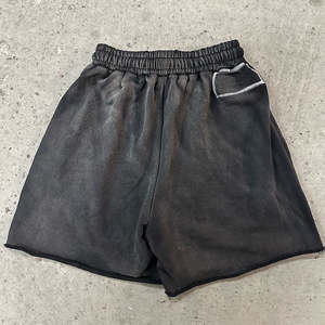 Pantalones cortos de calle de algodón pesado OEM al por mayor, pantalones cortos de sudor desteñidos de algodón grueso lavado Vintage personalizados para hombre - Product Image 4