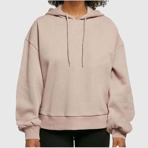 100% sweat à capuche pour femmes personnalisé de haute qualité vêtements de rue à épaules tombantes avec col à capuche et logo avant vêtements de mode pour femmes - Product Image 5