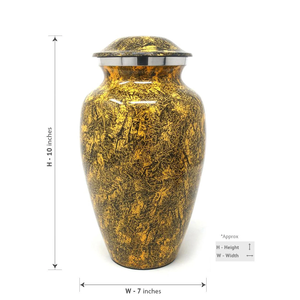 Urnes funéraires en métal élégantes pour adultes, peintes à la main, impression personnalisée, fournitures funéraires en laiton pour les cendres humaines, vente en gros - Product Image 1