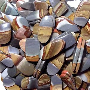 Par de jaspe policromado natural, gemas de cuarzo de grado AAAAA de alta calidad para pendientes o gemas sueltas - Product Image 3