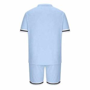 Conjuntos de 2 piezas de verano OEM, conjuntos de camiseta Polo y pantalones cortos hechos a medida para ropa de hombre, conjuntos gemelos de algodón de estilo callejero de talla grande - Product Image 6