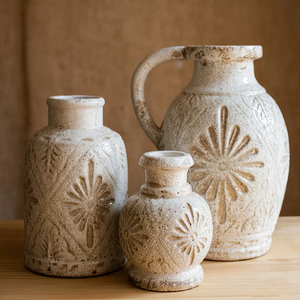 Vase en céramique créatif moderne Vase à fleurs en céramique artisanal indien Décoration de la maison Bureau et hôtel Design moderne Cer élégant - Product Image 5