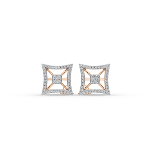ต่างหูเพชรทรงสี่เหลี่ยมจาก Square Halo Lab-Grown Diamond - Product Image 6