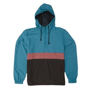 Color Block Hooded Windbreaker Jacket Waterproof Side Pocket Street Wear Casual Outdoor for <b>Men</b> - Product Image 1