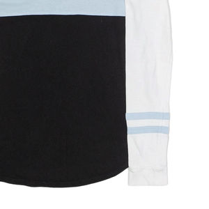 100% coton hommes coupe ample T-Shirt col rond manches longues imprimé noir impression numérique hauts vierges - Product Image 3