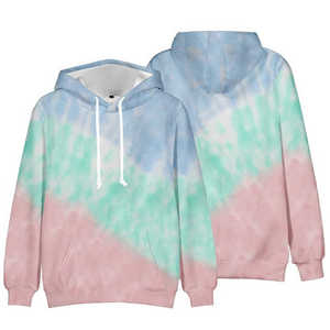 Sudadera con capucha de manga larga hecha en fábrica para hombre, sudaderas con capucha de tinte de corbata para hombre de alta calidad y bajo precio 2025 - Product Image 2