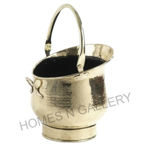 Cubo de carbón de accesorios de chimenea de hierro de metal con estilo nuevo de alta calidad con acabado negro mate a precio barato de la India - Product Image 5