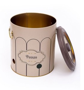 225x240 mm <b>Rectangle</b> Tin Can Potato & Onion Storage <b>Bin</b> 9L Europe Style Retro - Product Image 1