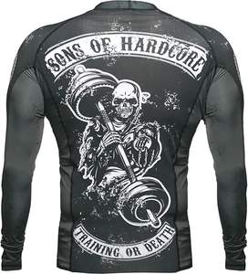 Rushguard personnalisé Rash Guard entièrement sublimation BJJ vêtements d'arts martiaux personnalisés pour l'entraînement et la compétition - Product Image 5