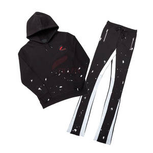 Nuevo diseño 100% algodón mejor calidad Flare sudor traje bajo MOQ precio al por mayor hecho en Pakistán para hombres - Product Image 4