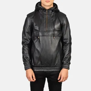 Chaqueta de Cuero con Capucha - Product Image 1