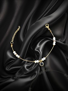 Bracelet en acier inoxydable plaqué imitation perle et zircon DAFNI BIG PAZAR - Cadeau tendance d'Istanbul - Product Image 4