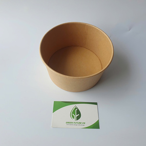 Bol en papier kraft jetable avec couvercle en PET 500ml 750ml 1000ml Contenant alimentaire rond pour snacks, pizzas, salades pour le marché européen - Product Image 4