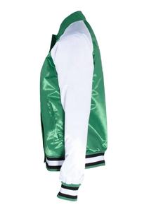 Nouveau à la mode 100% Polyester Satin Bomber veste Hip Hop grande taille hiver confortable Baseball veste imperméable fermeture éclair fourrure - Product Image 4