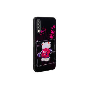 Coque arrière de protection en silicone violet lumineux avec motif emblématique en relief pour Samsung Galaxy A70, compatible A17 A53 A34, en PC rigide - Product Image 5