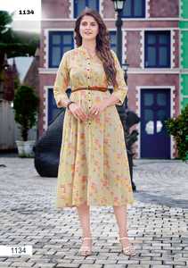 High on Demand Best Selling <b>Top</b> Quality Rayon Printed Kurti Support <b>Indian</b> Exporter and Supplier - Product Image 3