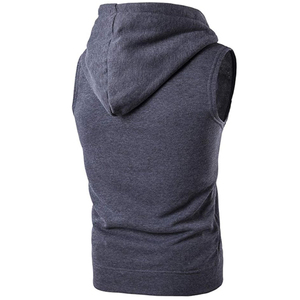 Unisex Cotton <b>Sleeveless</b> <b>Hoodie</b> High Quality Custom Gym Workout Tank Top Summer Fitness Sportswear - Product Image 6