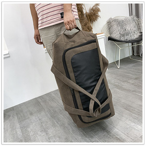 Canvas Sports Duffel Bag 30-40L Waterproof <b>Gym</b> Travel <b>Tote</b> with Shoulder Straps - Product Image 6