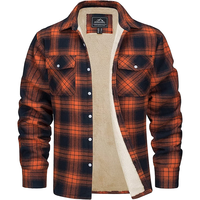 Vestes à carreaux personnalisées, manteaux d'hiver à manches longues en coton pour hommes, chemises décontractées coupe-vent
