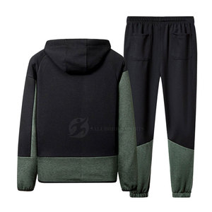 Best Selling SALUBRIOUS SPORTS 100% Cotton Breathable Windproof Anti-Bacterial Lightweight Men's Tracksuit Set Eco-friendly - Product Image 2