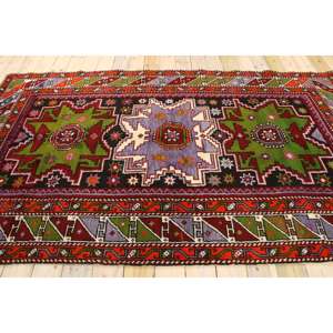 Grand tapis turc de 5,6 x 9,5 pieds, tapis persan vintage rouge - Product Image 2