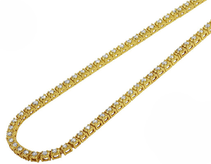 Gold Plated Moissanite Tennis <b>Chain</b> <b>Iced</b> Out Hip Hop Jewelry Necklace for Men Women In S925 Sterling Silver For Men Women - Product Image 4