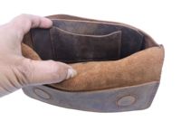 Étui de téléphone marron foncé vintage avec boucle de ceinture étui de téléphone portable fait à la main pochette de téléphone en cuir véritable pour le voyage