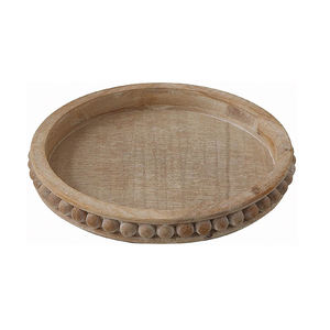 Plateau de service carré en bois de qualité supérieure avec poignées en métal, plateau de service en bois d'acacia, durable, fournitures pour restaurants et cuisines - Product Image 3