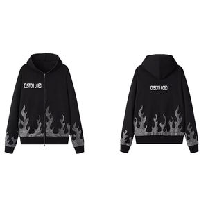 เสื้อมีฮู้ดและซิปขนาด300 Gsm เฮฟวี่เวท,เสื้อมีฮู้ดสำหรับผู้ชายมีโลโก้และการออกแบบที่กำหนดเอง - Product Image 6