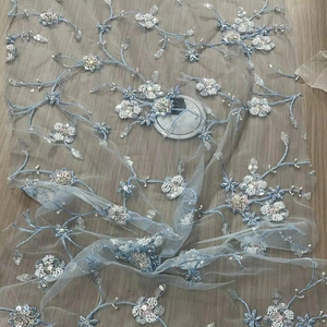 fancy net embroidery <b>fabric</b> make to fancy dress material - Product Image 3