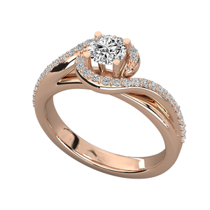 Bague solitaire en or 14 carats pour femmes avec diamant cultivé en laboratoire - Product Image 4