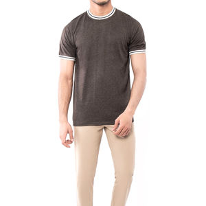 Camiseta de algodón personalizada de 220gsm, camisetas informales de manga corta tejidas en blanco para hombre, nuevas camisetas de algodón de moda más vendidas - Product Image 3