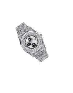 Reloj Deportivo Analógico con Diamantes Moissanite para Hombre y Mujer, de Lujo, Cuarzo, Acero Inoxidable, con Incrustaciones de Diamantes, a Precios de Exportación - Product Image 3